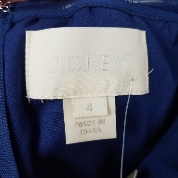 J. Crew | Blue Strapless Silk Dress 4 Royal New! - Picture 7 of 9